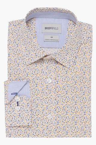 Brooksfield | Abstract Print Regular Fit Business Shirt