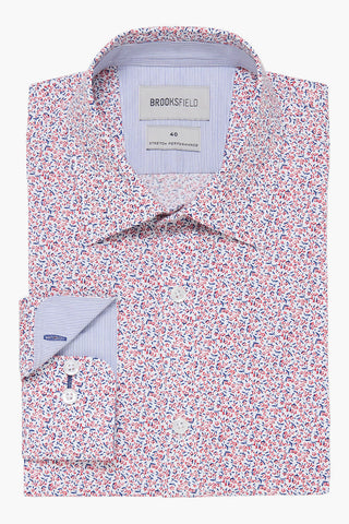 Brooksfield | Abstract Print Regular Fit Business Shirt