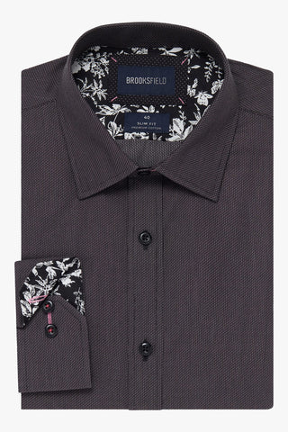 Brooksfield | Textured Slim Fit Business Shirt