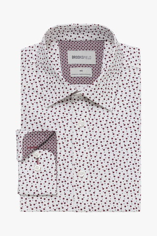 Brooksfield | Stretch Performance Business Shirt - Regular Fit - Peter Shearer Menswear - [variant_option1] - [variant_option2] - [variant_option3]