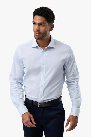 Brooksfield | Stretch Performance Business Shirt - Regular Fit - Peter Shearer Menswear - [variant_option1] - [variant_option2] - [variant_option3]
