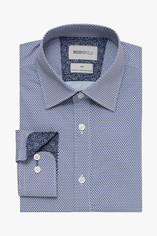Brooksfield | Stretch Performance Business Shirt - Regular Fit - Peter Shearer Menswear - [variant_option1] - [variant_option2] - [variant_option3]