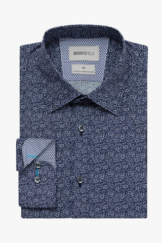 Brooksfield | Stretch Performance Business Shirt - Regular Fit - Peter Shearer Menswear - [variant_option1] - [variant_option2] - [variant_option3]
