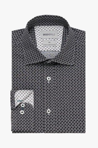 Brooksfield | Stretch Performance Business Shirt - Regular Fit - Peter Shearer Menswear - [variant_option1] - [variant_option2] - [variant_option3]