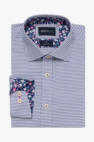 Brooksfield | Slim Fit Luxe Woven Shirt - Peter Shearer Menswear - [variant_option1] - [variant_option2] - [variant_option3]