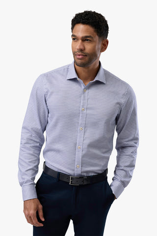 Brooksfield | Slim Fit Luxe Woven Shirt - Peter Shearer Menswear - [variant_option1] - [variant_option2] - [variant_option3]