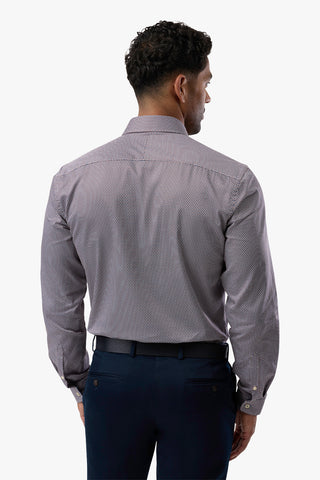 Brooksfield | Slim Fit Luxe Printed Shirt - Peter Shearer Menswear - [variant_option1] - [variant_option2] - [variant_option3]