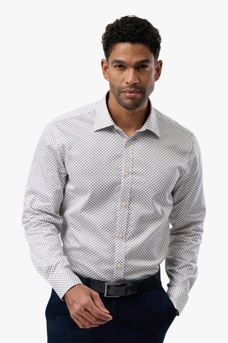 Brooksfield | Slim Fit Luxe Printed Shirt - Peter Shearer Menswear - [variant_option1] - [variant_option2] - [variant_option3]