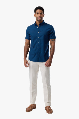 Brooksfield | Short Sleeve Shirt - Peter Shearer Menswear - [variant_option1] - [variant_option2] - [variant_option3]