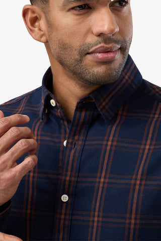 Brooksfield | Brushed Cotton Shirt - Peter Shearer Menswear - [variant_option1] - [variant_option2] - [variant_option3]