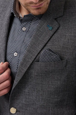 Brooksfield | Sportscoat 2 Button Textured Plain - Peter Shearer Menswear - [variant_option1] - [variant_option2] - [variant_option3]