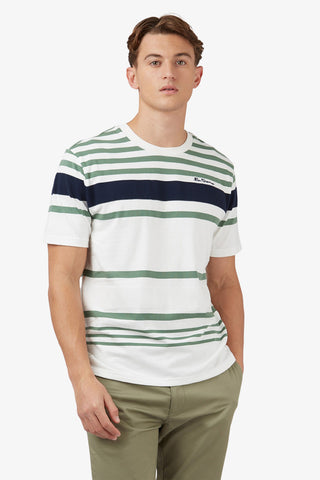 Ben Sherman | Engineered Stripe Tee - Peter Shearer Menswear - [variant_option1] - [variant_option2] - [variant_option3]