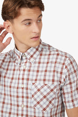 Ben Sherman | Gingham Check S/S Shirt - Peter Shearer Menswear - [variant_option1] - [variant_option2] - [variant_option3]