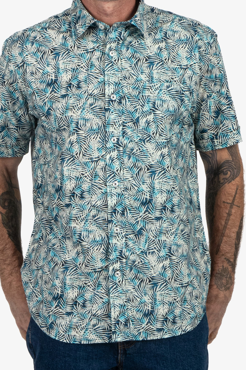 Back Bay | Cotton Spandex Stretch Print S/S Shirt