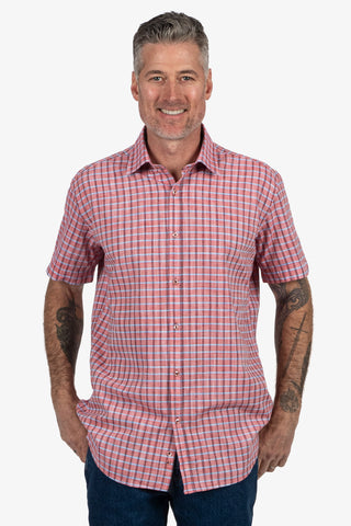 Daniel Hechter | Brooke Casual S/S Shirt Check - Peter Shearer Menswear - [variant_option1] - [variant_option2] - [variant_option3]