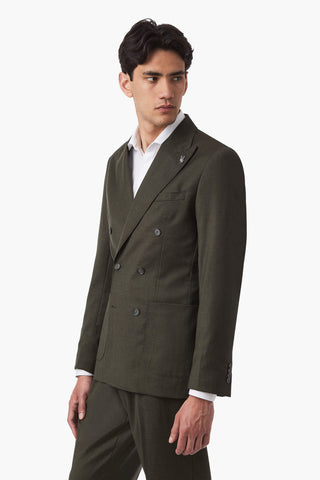Gibson | Brixton Double Breasted Suit Jacket - Peter Shearer Menswear - [variant_option1] - [variant_option2] - [variant_option3]