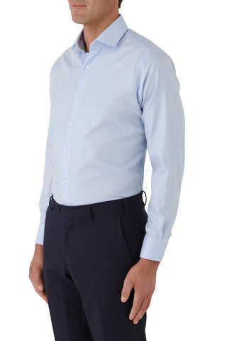 Ganton | Benjamin Luxe Twill Tailored B/Shirt - Peter Shearer Menswear - [variant_option1] - [variant_option2] - [variant_option3]