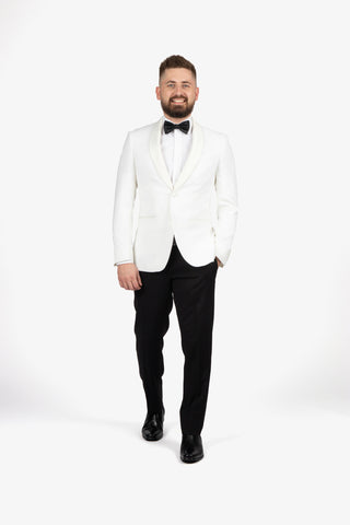 Gibson | Astley Dinner Jacket White Lapel - Peter Shearer Menswear - [variant_option1] - [variant_option2] - [variant_option3]