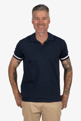 Daniel Hechter | Cotton V Polo - Peter Shearer Menswear - [variant_option1] - [variant_option2] - [variant_option3]