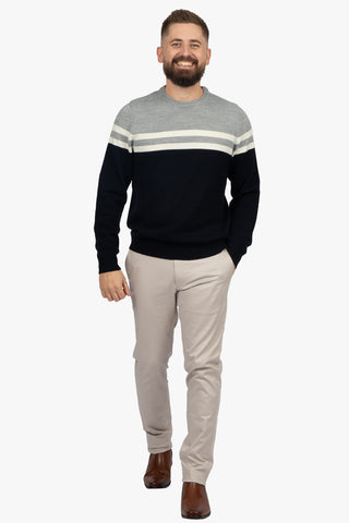 Daniel Hechter | Crew Knit Horizontal Stripe