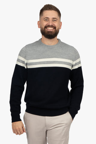 Daniel Hechter | Crew Knit Horizontal Stripe