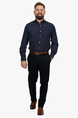 Back Bay | Bamboo/Poly Print Casual Shirt