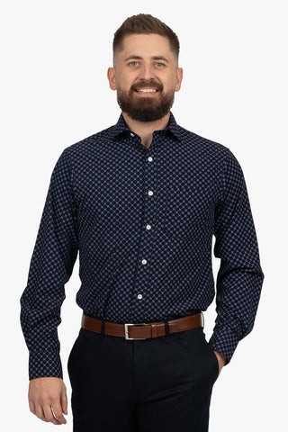 Back Bay | Bamboo/Poly Print Casual Shirt