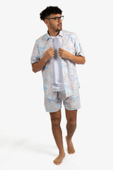 JAMES HARPER | Tropical Poplin S/S Shirt - Peter Shearer Menswear - [variant_option1] - [variant_option2] - [variant_option3]