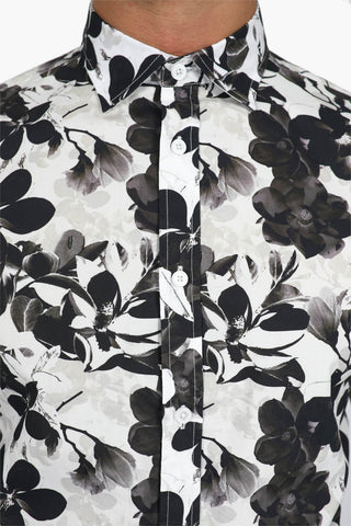 James Harper | Mono Floral L/S Casual Shirt