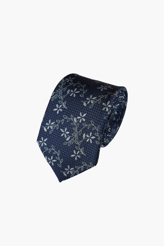James Harper | Outline Floral Tie - Peter Shearer Menswear - [variant_option1] - [variant_option2] - [variant_option3]