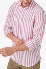 Blazer | Sicily Long Sleeve Linen Stripe Shirt