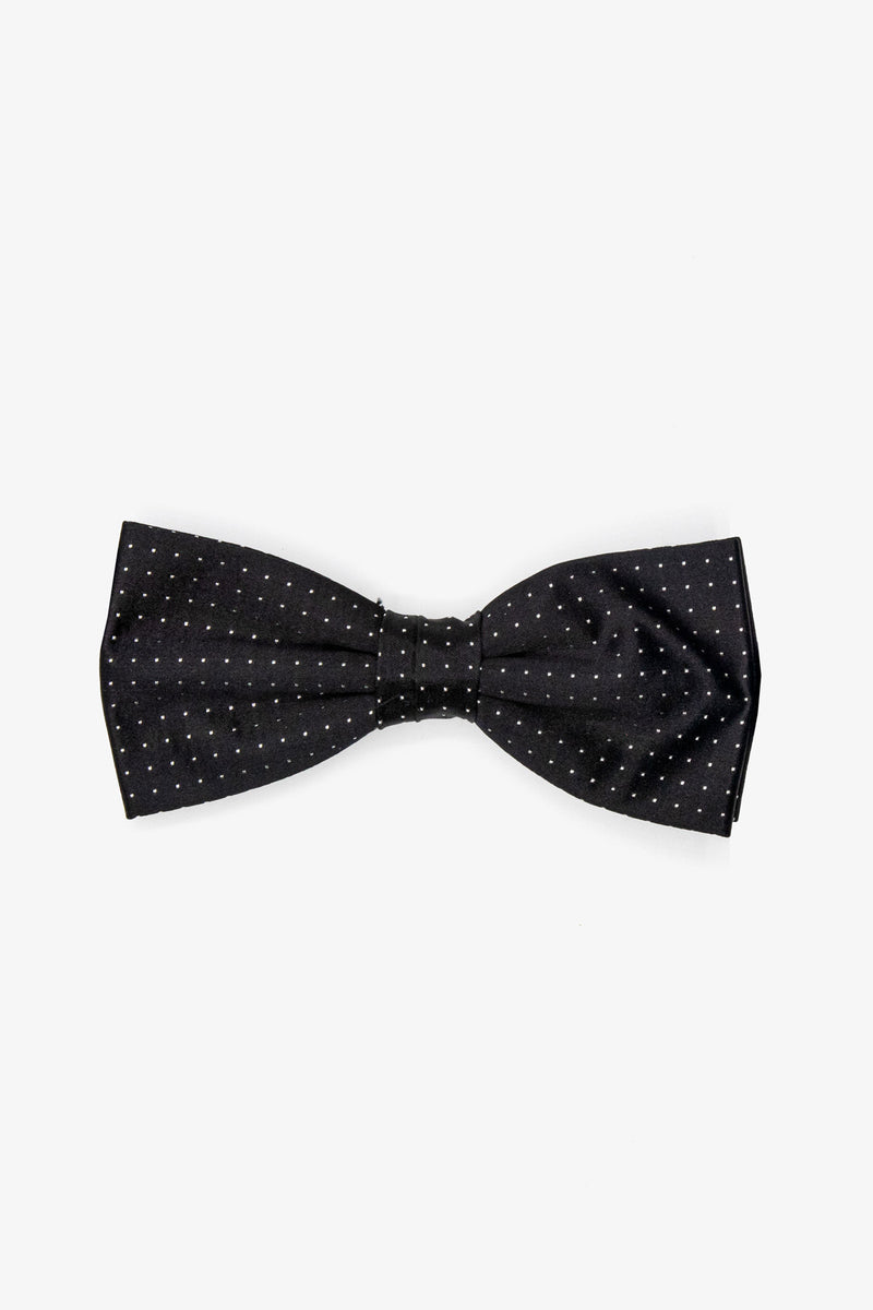 Alvajee | Fine Pin Dot Silk Bow Tie - Peter Shearer Menswear - [variant_option1] - [variant_option2] - [variant_option3]