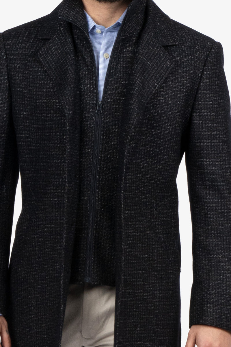 Daniel Hechter | Profile Overcoat - Peter Shearer Menswear - [variant_option1] - [variant_option2] - [variant_option3]