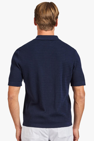 Academy Brand | Ross Stripe Knit Polo Shirt