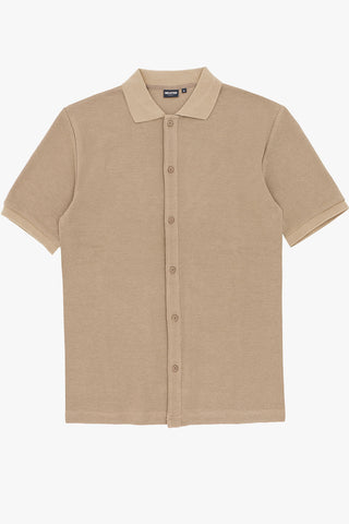 DANIEL HECHTER | Sheen Knitted Shirt - Peter Shearer Menswear - [variant_option1] - [variant_option2] - [variant_option3]