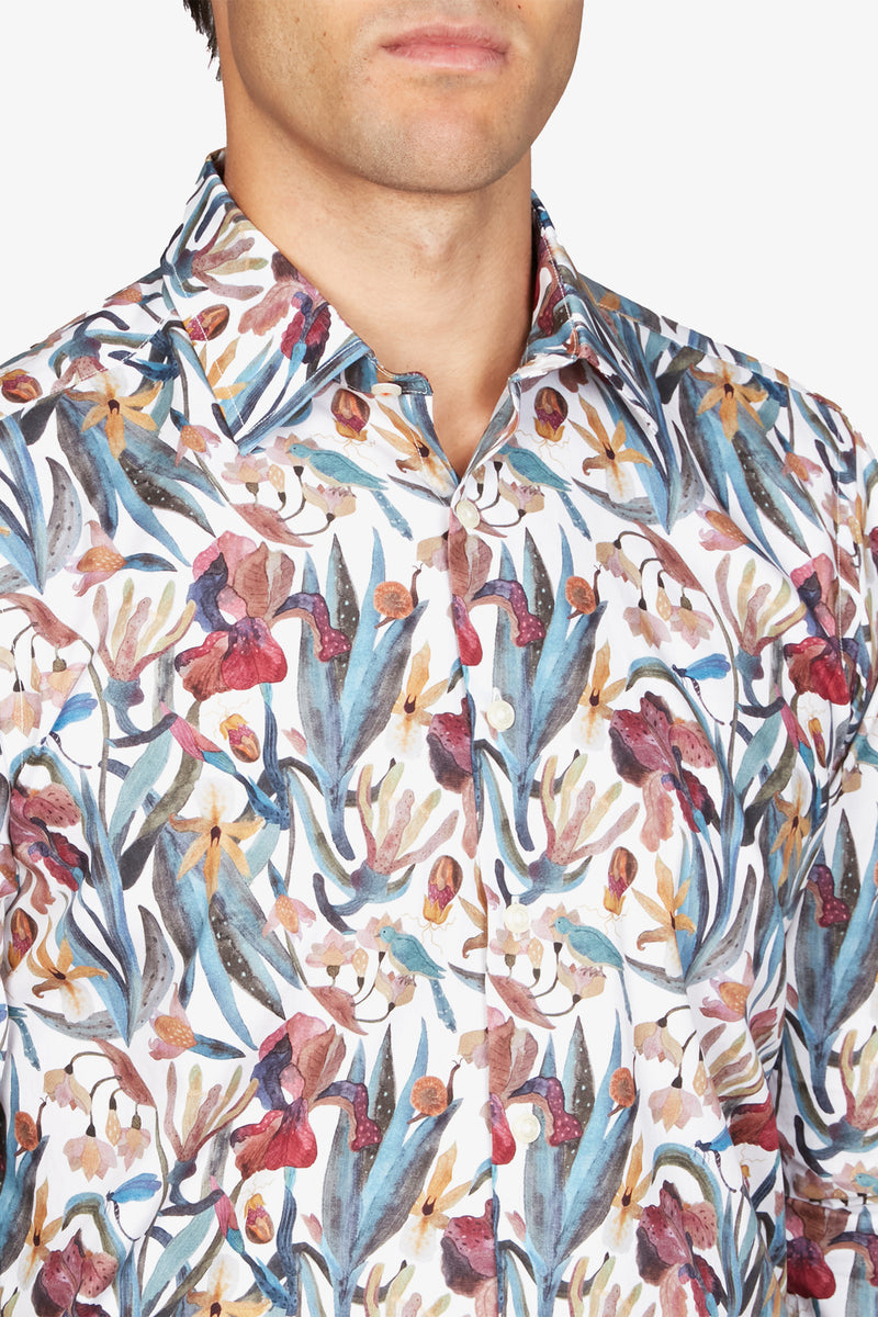 Simon Carter | Iris Digital Print Casual Shirt - Peter Shearer Menswear - [variant_option1] - [variant_option2] - [variant_option3]