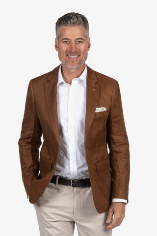 BROOKSFIELD | Twill Linen Blazer - Peter Shearer Menswear - [variant_option1] - [variant_option2] - [variant_option3]