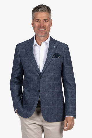 UBERSTONE | Tyson Window Check Sports Jacket - Peter Shearer Menswear - [variant_option1] - [variant_option2] - [variant_option3]