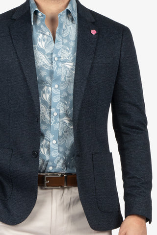 Uberstone | Speckled Jersey Zeller Jacket - Peter Shearer Menswear - [variant_option1] - [variant_option2] - [variant_option3]