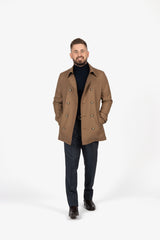 Daniel Hechter  | Gatherer Overcoat - Peter Shearer Menswear - [variant_option1] - [variant_option2] - [variant_option3]