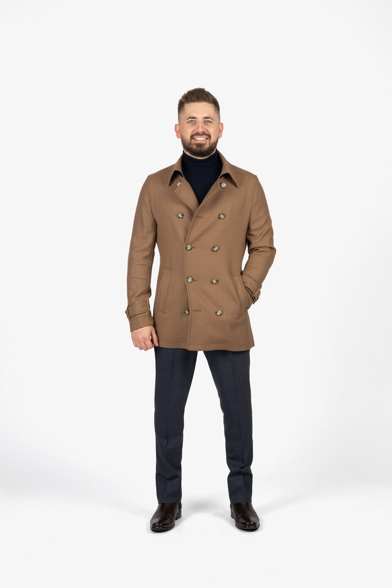 Daniel Hechter  | Gatherer Overcoat - Peter Shearer Menswear - [variant_option1] - [variant_option2] - [variant_option3]