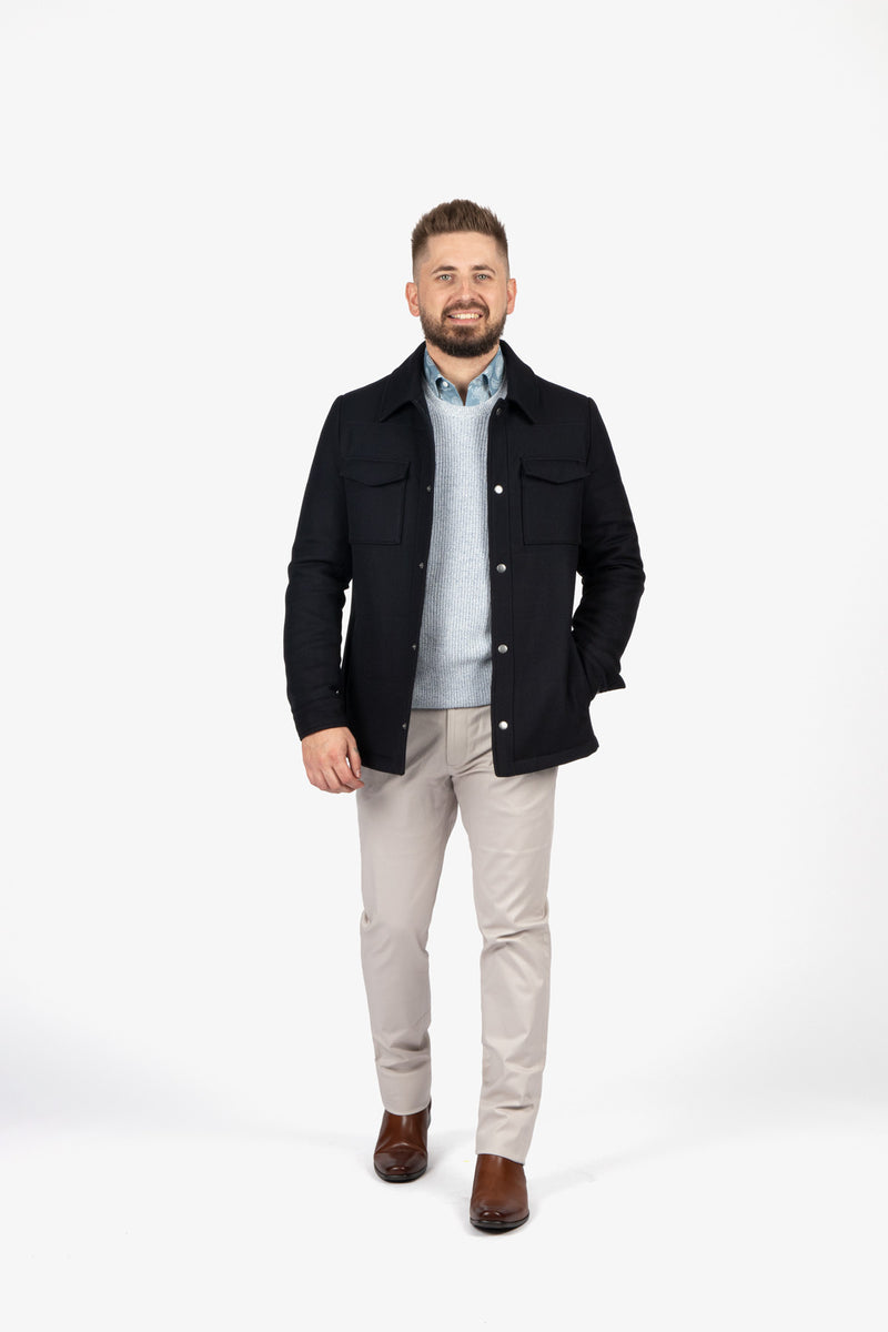 Daniel Hechter | Vizzini Overcoat - Peter Shearer Menswear - [variant_option1] - [variant_option2] - [variant_option3]