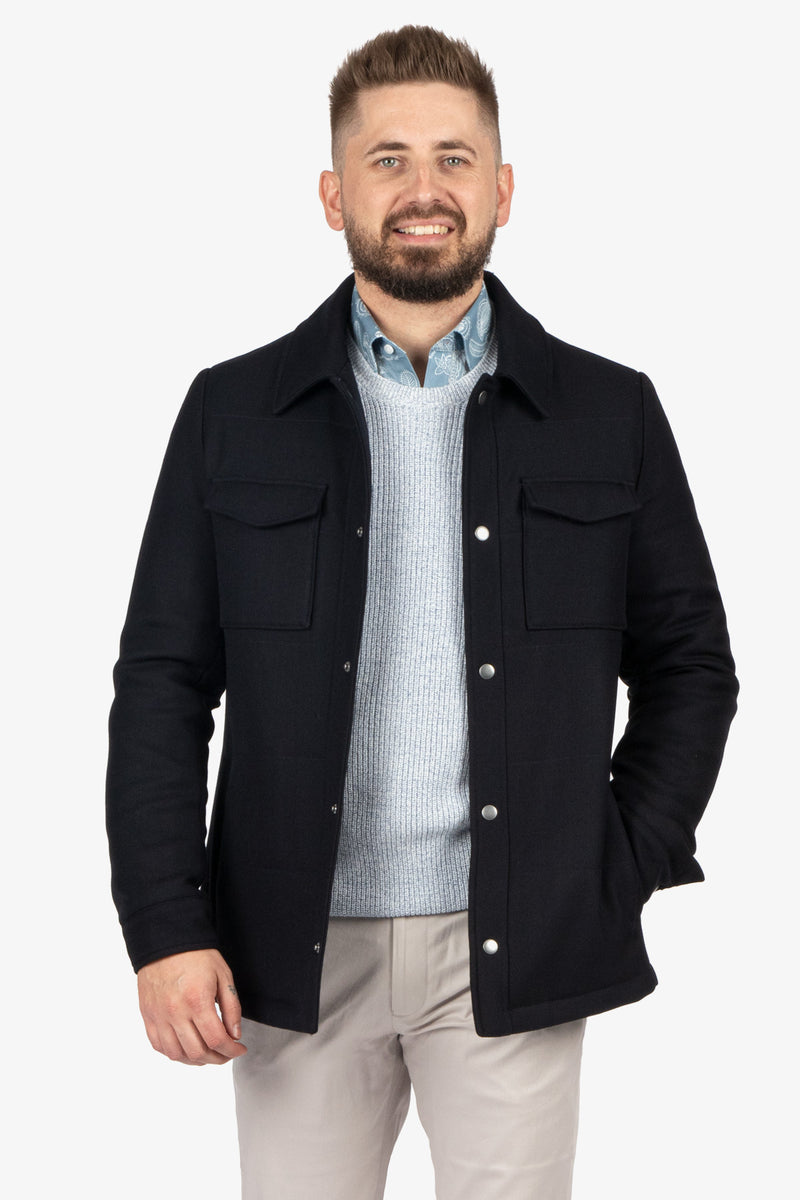 Daniel Hechter | Vizzini Overcoat - Peter Shearer Menswear - [variant_option1] - [variant_option2] - [variant_option3]