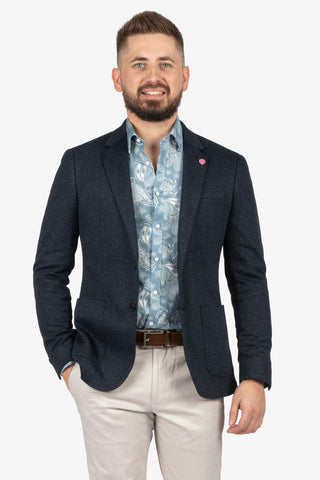 Uberstone | Speckled Jersey Zeller Jacket - Peter Shearer Menswear - [variant_option1] - [variant_option2] - [variant_option3]
