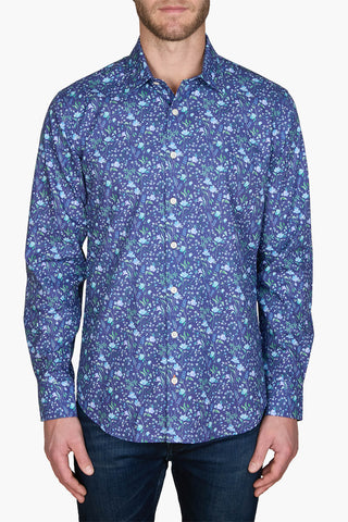 SIMON CARTER | Blue Meadow Digital Print Shirt