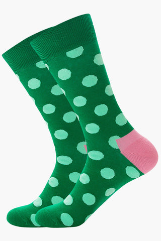 Headfirst | Green Polka Dot Socks