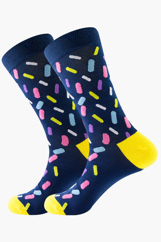 Headfirst | Navy Confetti Socks