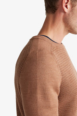Toorallie | Textured Stitch Crew - Hotham - Peter Shearer Menswear - [variant_option1] - [variant_option2] - [variant_option3]