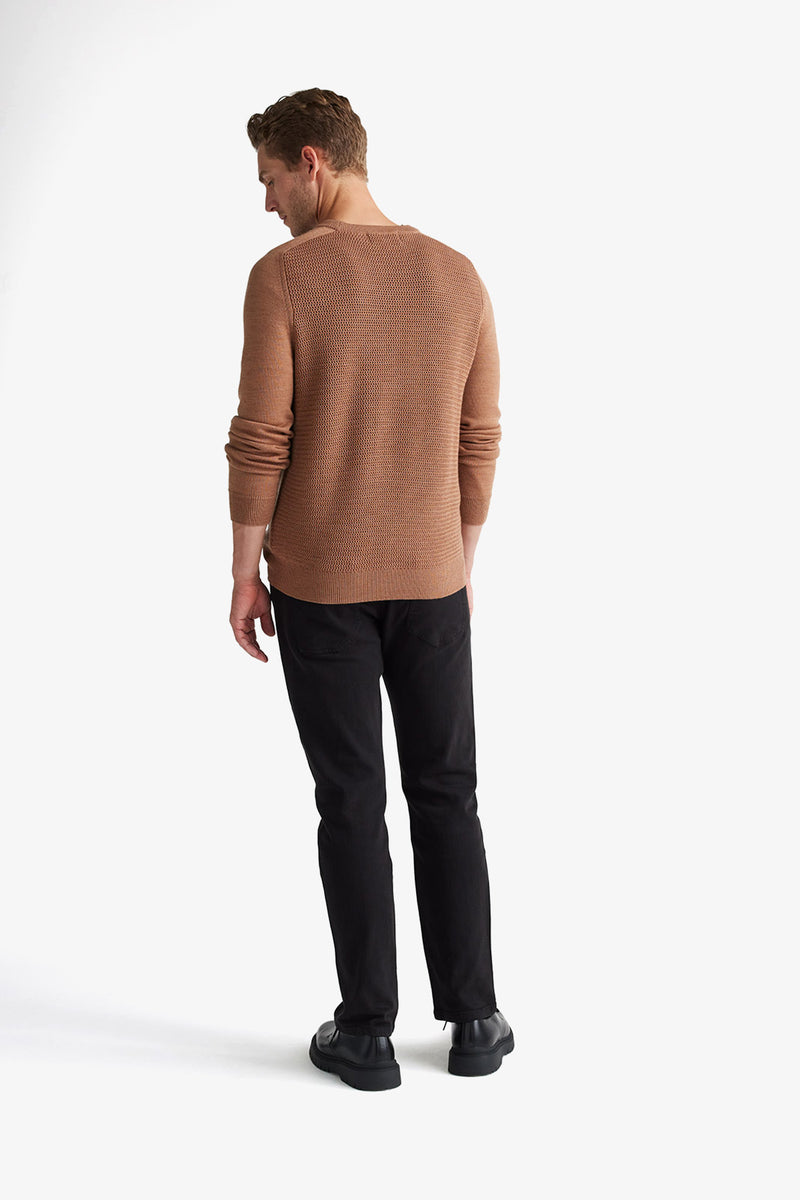 Toorallie | Textured Stitch Crew - Hotham - Peter Shearer Menswear - [variant_option1] - [variant_option2] - [variant_option3]
