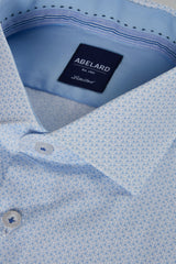 Abelard | Triangle Maze Print Business Shirt Slim - Peter Shearer Menswear - [variant_option1] - [variant_option2] - [variant_option3]